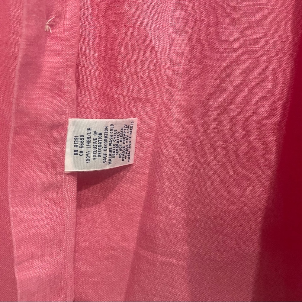 Polo by Ralph Lauren Men's Pink Casual Linen Shirt NEW WITH TAGS - Picture 5 of 7